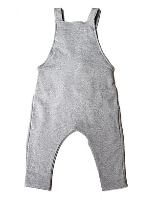 Gray Label Unisex Dungarees, Grey Melange - 100% Organic Cotton Dungarees