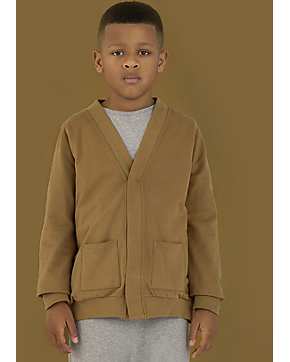 Gray Label V-Neck Cardigan - Peanut - 100% Organic Cotton Fleece Cardigans