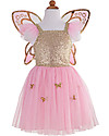 Great Pretenders Butterfly Girl Fancy Dress, Gold/Pink with Glitter - Includes dress and wings! Dressing Up & Role Play
