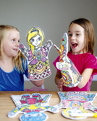 Great Pretenders Colour a Puppet - Castle Set - Includes 6 Markers Colouring Activities