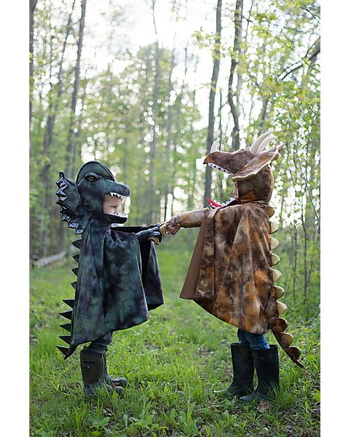 Great Pretenders Dinosaur Cape - Green Mix - Headdress and Claws Included! - 4-6 years Dressing Up & Role Play