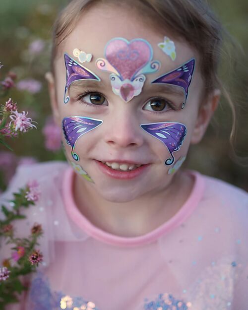Great Pretenders Face Stickers - Butterfly Fairy - Purple Dressing Up & Role Play