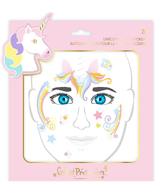 Great Pretenders Face Stickers - Unicorn Fairy - Pastel Dressing Up & Role Play