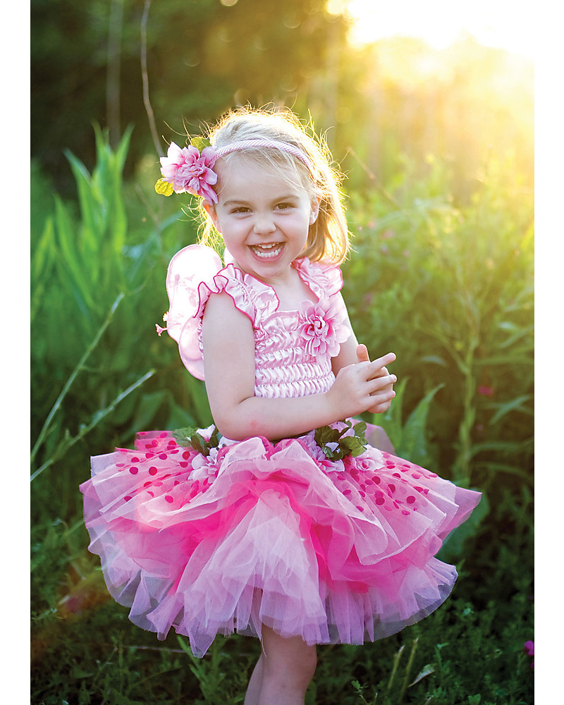 Great Pretenders Fairy Blooms Deluxe Fancy Dress, Pink - Includes dress ...