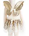 Great Pretenders Gold Sequins Set Costume - Skirt/Wings/Wand - 4/6 Years Old Dressing Up & Role Play