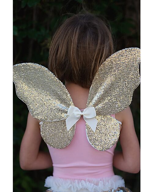 Great Pretenders Gold Sequins Set Costume - Skirt/Wings/Wand - 4/6 Years Old Dressing Up & Role Play