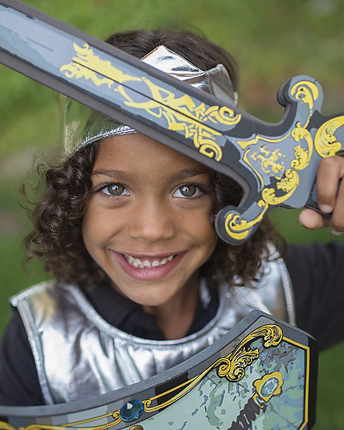 Great Pretenders Medieval Knight EVA Printed Sword - Blue/Gold - Super flexible! Dressing Up & Role Play