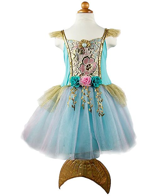 Great Pretenders Mermalicious Dress with Tail - Pastel/Aqua - 5/6 Years Old Dressing Up & Role Play