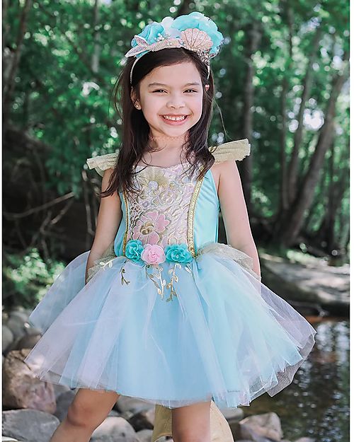 Great Pretenders Mermalicious Dress with Tail - Pastel/Aqua - 5/6 Years Old Dressing Up & Role Play