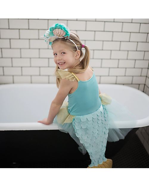 Great Pretenders Mermalicious Dress with Tail - Pastel/Aqua - 5/6 Years Old Dressing Up & Role Play