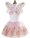 Great Pretenders Princess Dress - Rose/Gold with Glitter - Includes Tutu and Wings! Dressing Up & Role Play