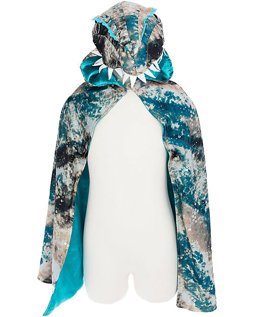 Great Pretenders Raptor Cape - Aqua Green/Brown - 5/6 Years Old Dressing Up & Role Play
