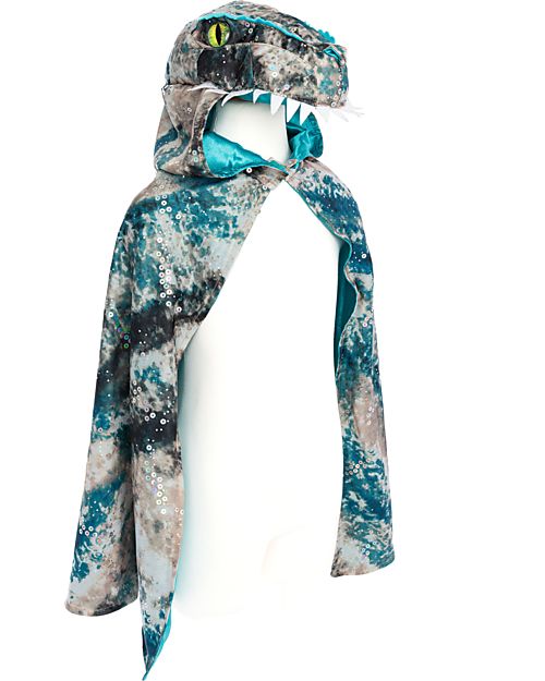 Great Pretenders Raptor Cape - Aqua Green/Brown - 5/6 Years Old Dressing Up & Role Play