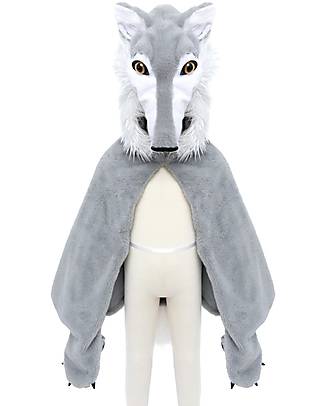 Great Pretenders Wolf Cape - Light Grey - 2/3 Years Old Dressing Up & Role Play