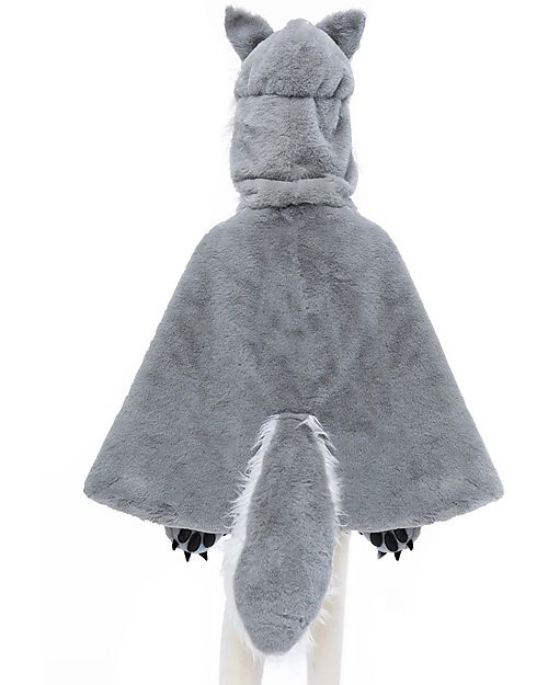 Great Pretenders Wolf Cape - Light Grey - 2/3 Years Old Dressing Up & Role Play