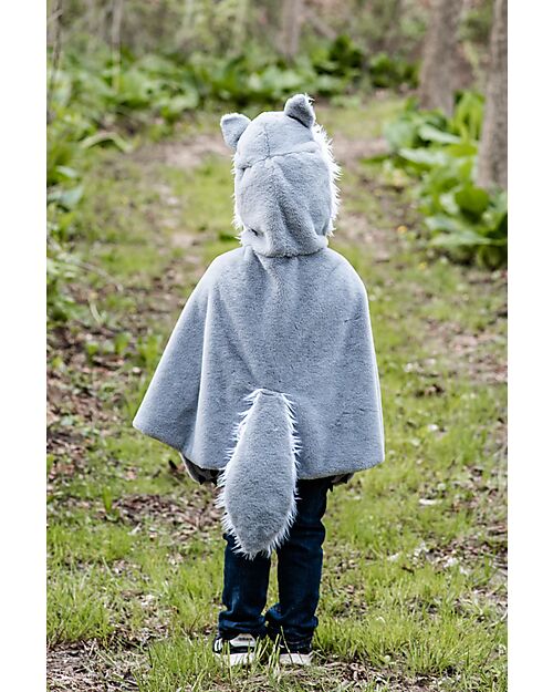 Great Pretenders Wolf Cape - Light Grey - 2/3 Years Old Dressing Up & Role Play