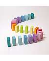 Grimm's Building Block Duo Set - Pastel - 100% FSC Wood Wooden Blocks and Construction Sets