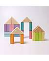 Grimm's Building Block Duo Set - Pastel - 100% FSC Wood Wooden Blocks and Construction Sets