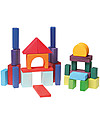 Grimm's Building Geo-Blocks - 30 pieces - Create colourful sculptures! Wooden Blocks and Construction Sets