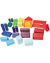 Grimm's Building Geo-Blocks - 30 pieces - Create colourful sculptures! Wooden Blocks and Construction Sets