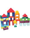 Grimm's Building Geo-Blocks - 60 pieces - Create colourful sculptures! Wooden Blocks and Construction Sets