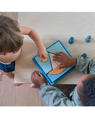 Grimm's Building Set Blue - Wood - 1+ years Montessori Toys