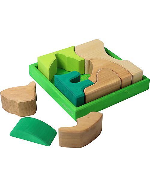 Grimm's Building Set Green - Wood - 1+ years Montessori Toys