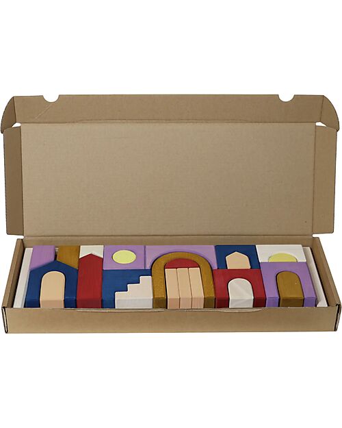 Grimm's Building Set Panorama - Multicolor- 1+ years Wooden Blocks and Construction Sets