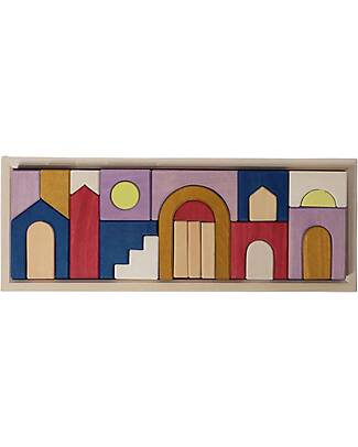 Grimm's Building Set Panorama - Multicolor- 1+ years Wooden Blocks and Construction Sets
