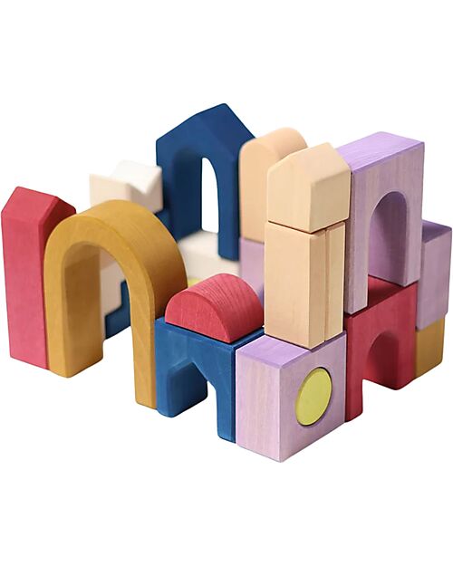 Grimm's Building Set Panorama - Multicolor- 1+ years Wooden Blocks and Construction Sets