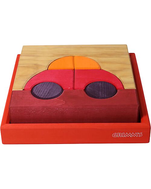 Grimm's Building Set Red - Wood - 1+ years Montessori Toys