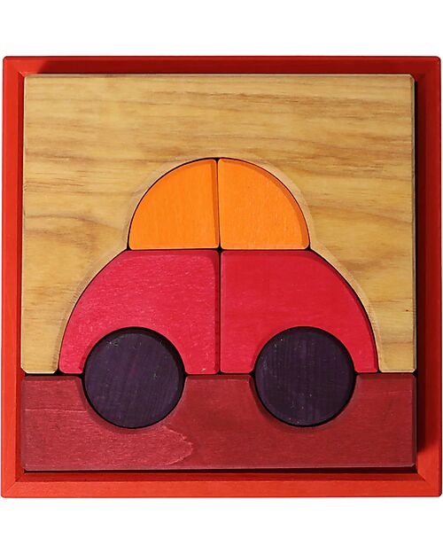 Grimm's Building Set Red - Wood - 1+ years Montessori Toys