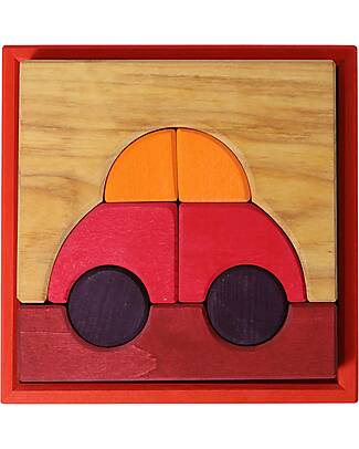 Grimm's Building Set Red - Wood - 1+ years Montessori Toys