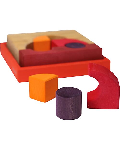 Grimm's Building Set Red - Wood - 1+ years Montessori Toys