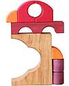 Grimm's Building Set Red - Wood - 1+ years Montessori Toys