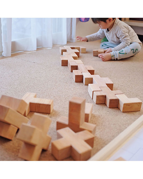 Grimm's Building Set Stairway - in Alder Wood Wooden Blocks and Construction Sets