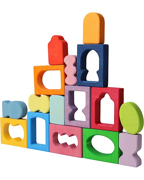 Grimm's Building Set Windows - Wood - 1+ years Montessori Toys