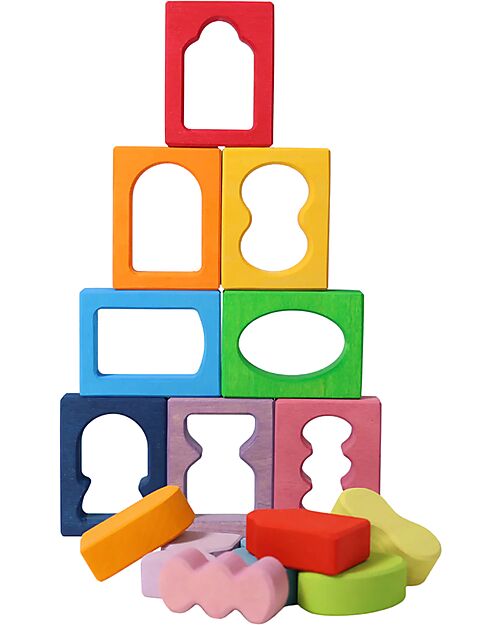 Grimm's Building Set Windows - Wood - 1+ years Montessori Toys