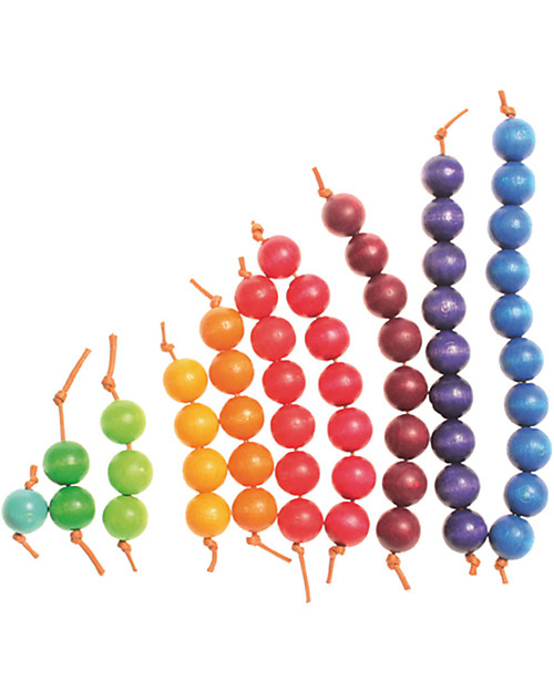 Grimm's Colourful Bead Stair, 55 pieces - Learn to count! STEM toys