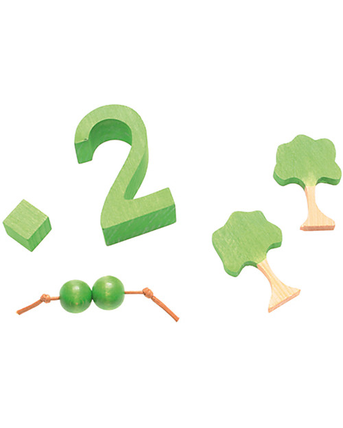 Grimm's Colourful Bead Stair, 55 pieces - Learn to count! STEM toys