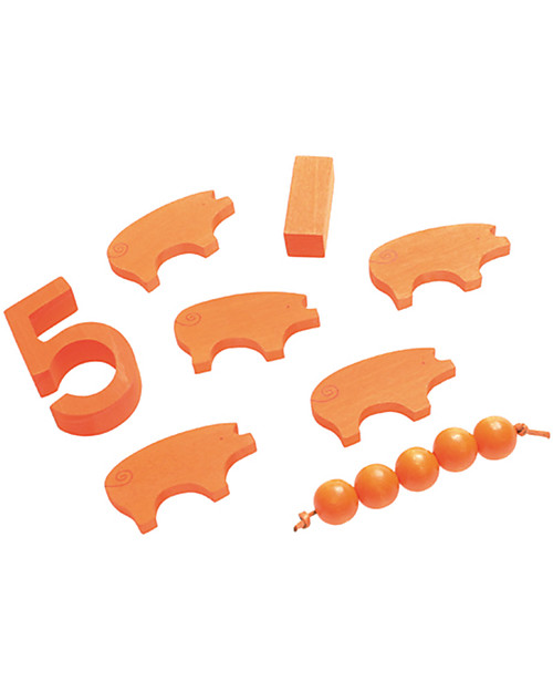 Grimm's Colourful Bead Stair, 55 pieces - Learn to count! STEM toys