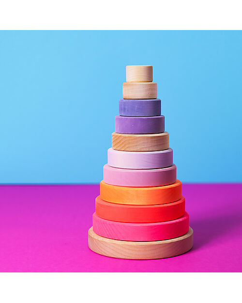 Grimm's Stacking Tower - neon pink: Sort, Stack & Build
