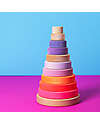 Grimm's Conical Tower - Neon Pink - Includes 10 Rings Montessori Toys