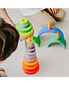 Grimm's Conical Tower - Neon Pink - Includes 10 Rings Montessori Toys