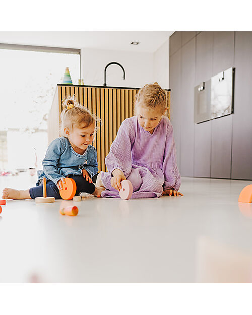 Grimm's Conical Tower - Neon Pink - Includes 10 Rings Montessori Toys