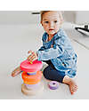 Grimm's Conical Tower - Neon Pink - Includes 10 Rings Montessori Toys