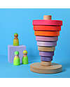 Grimm's Conical Tower - Neon Pink - Includes 10 Rings Montessori Toys