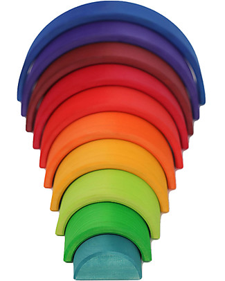 Grimm's Counting Rainbow - 10 pieces - Discover the World of Numbers! Wooden Blocks & Construction Sets