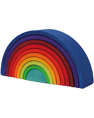 Grimm's Counting Rainbow - 10 pieces - Discover the World of Numbers! Wooden Blocks & Construction Sets