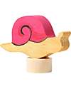 Grimm's Decorative Figure for Birthday Ring Base - Pink Snail - 4cm Montessori Toys